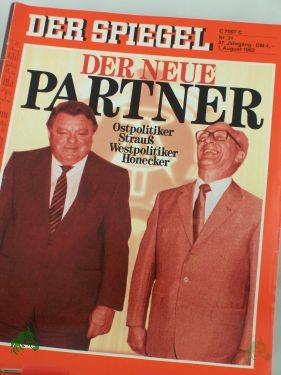 Artikelbild 1 des Artikels “Der neue Partner, Ostpolitiker Strauß, Westpolitiker Honecker “