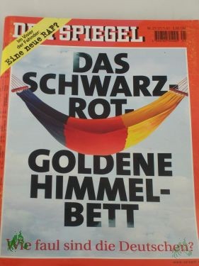 Product image 1 of the product “DER SPIEGEL 21/2001, Das schwarz-rot-goldene Himmelbett, wie faul sind die Deutschen? ”