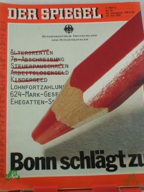 Product image 1 of the product “DER SPIEGEL 31/1981, Bonn schlägt zu ”