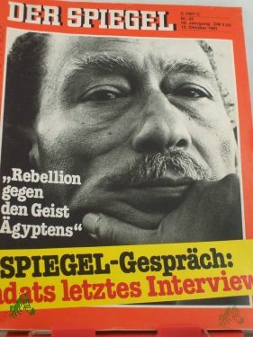 Artikelbild 1 des Artikels “DER SPIEGEL 42/1981, Spiegel-Gespräch: Sadats letztes Interview “