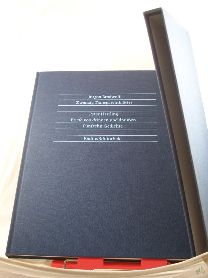 Product image 1 of the product “Zwanzig Transparentblätter / Jürgen Brodwolf,Peter Härtling. Briefe von drinnen und draussen. Fünfzehn Gedichte. ”