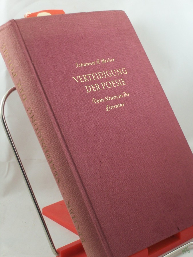 Product image 1 of the product “Verteidigung der Poesie : Vom Neuen in der Literatur / Johannes R. Becher ”