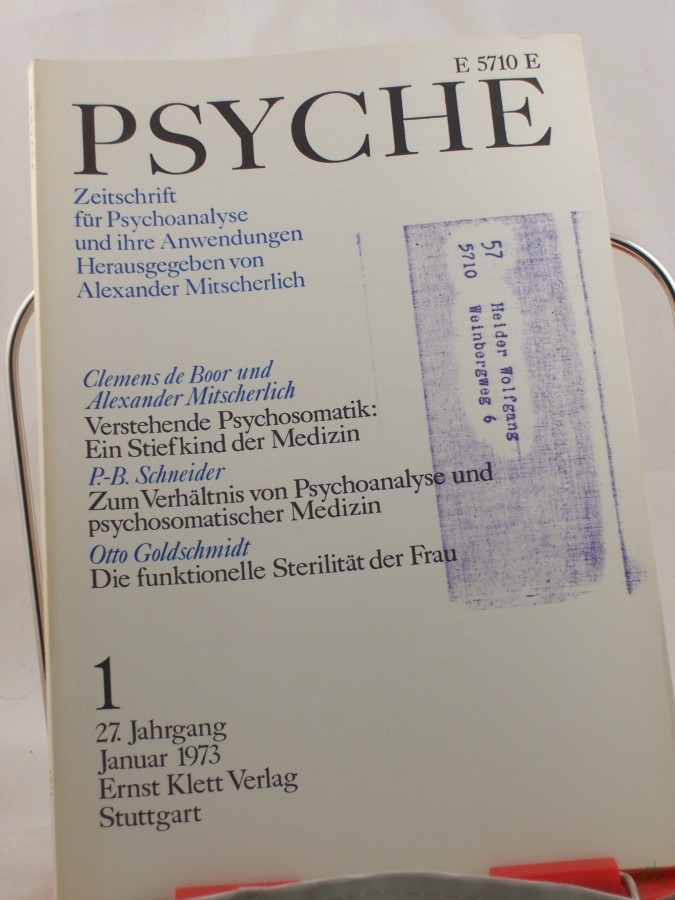Artikelbild 1 des Artikels “1/27, 1973, Zum Verhältnis von Psychoanalyse und psychosomatischer Medizin “