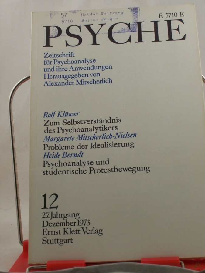 Artikelbild 1 des Artikels “12/27, 1973, Margarete Mitscherlich-Nielsen Probleme der Idealisierung “