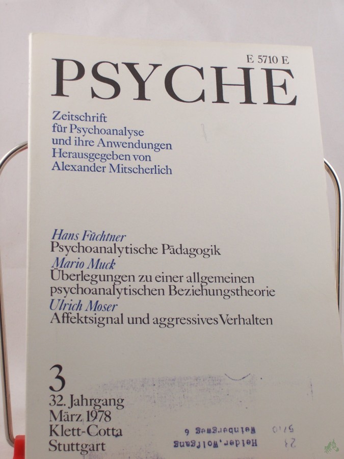 Artikelbild 1 des Artikels “3/32, 1978, Psychoanalytische Überlegungen zur Struktur menschlicher Beziehungen “