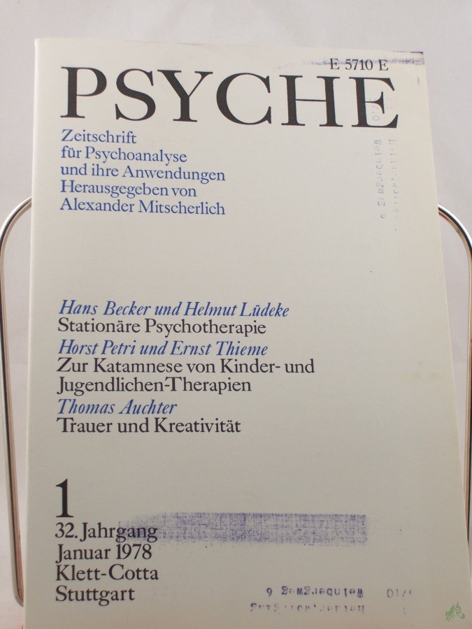 Artikelbild 1 des Artikels “1/32, 1978, Horst Petri und Ernst Thieme Katamnese zur analytischen Psychotherapie im Kindes- und Jugendalter “