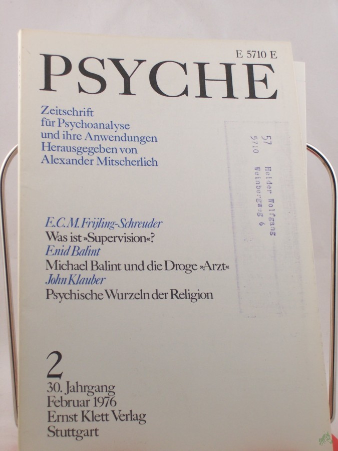 Artikelbild 1 des Artikels “2/30, 1976, E. C. M. Frijling-Schreuder Bemerkungen zur Supervision “