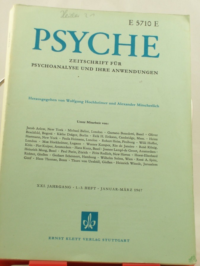 Artikelbild 1 des Artikels “XXI/1-3, 1967, Jacques Berna ( Ich-Psychologische Deutungstechnik und. Kinderanalyse “