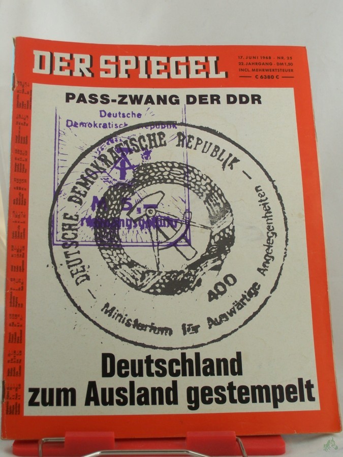Product image 1 of the product “25/1968, Deutschland zum Ausland gestempelt ”