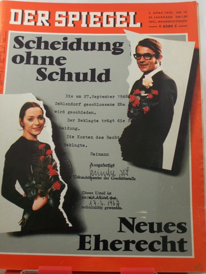 Artikelbild 1 des Artikels “10/1970, Scheidung ohne Schuld, Neues Eherecht “