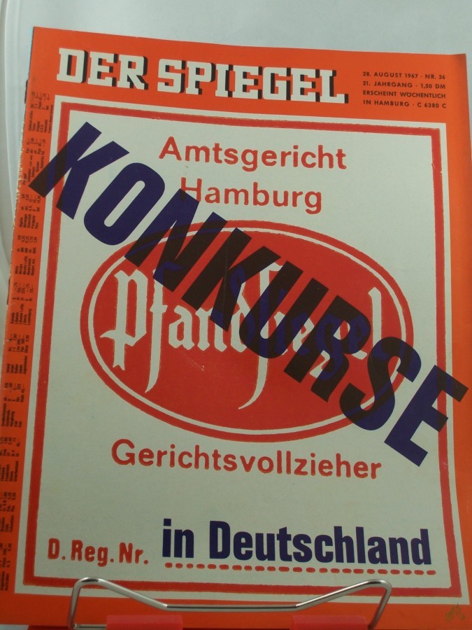 Artikelbild 1 des Artikels “36/1967, KONKURSE in Deutschland “