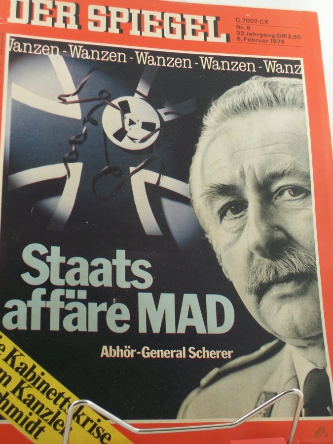 Artikelbild 1 des Artikels “6/1978, Staatsaffäre MAD, Abhörgeneral Scherer “
