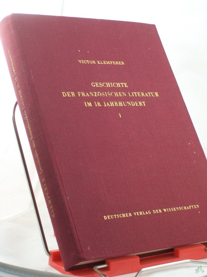 Artikelbild 1 des Artikels “Geschichte der französischen Literatur im 19. und 20. Jahrhundert : 1800 - 1925 / Viktor Klemperer “
