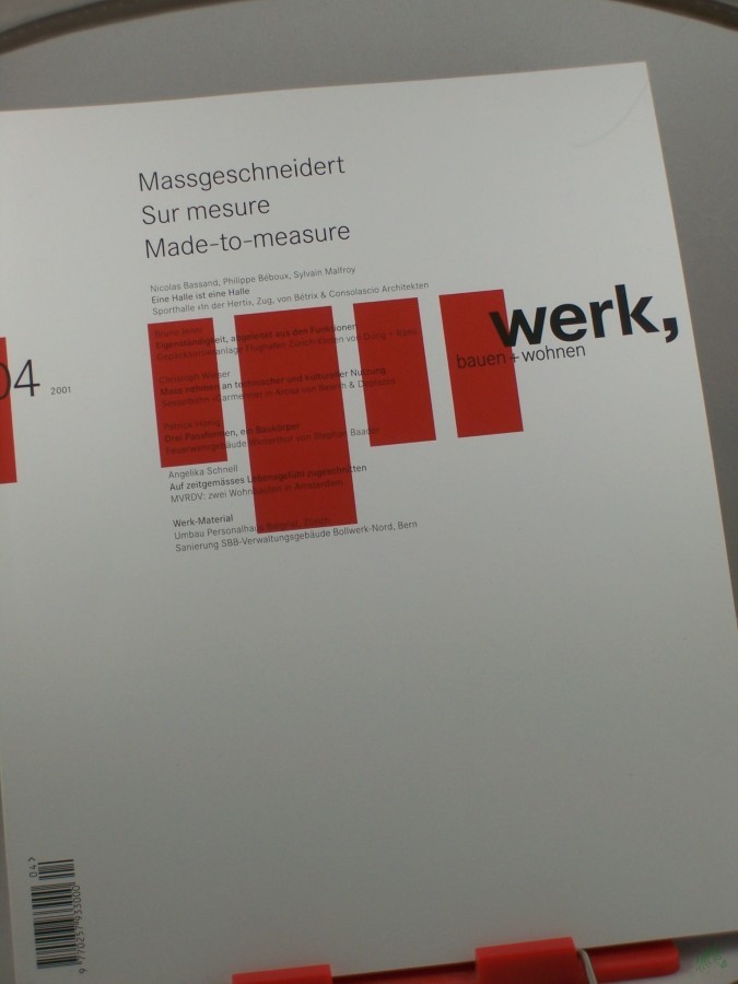 Artikelbild 1 des Artikels “4/2001, Massgeschneidert “