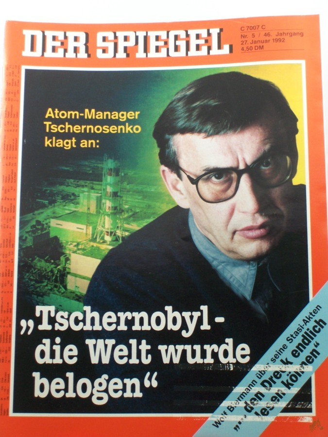 Artikelbild 1 des Artikels “5/1992, 27. Januar, Tschernobyl, die Welt wurde belogen, Atom Manager Tschernosenko klagt an “