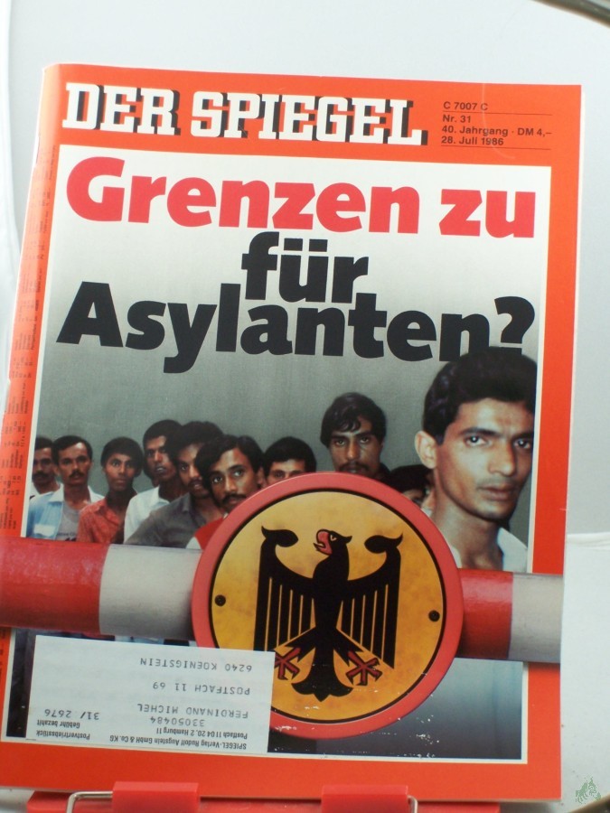 Product image 1 of the product “31/1986, 28. Juli, Grenzen zu für Asylanten? ”