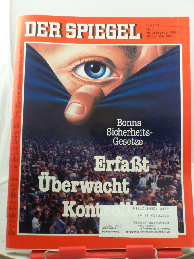 Artikelbild 1 des Artikels “7/1986, 10 Februar, Erfaßt, überwacht, kontrolliert “