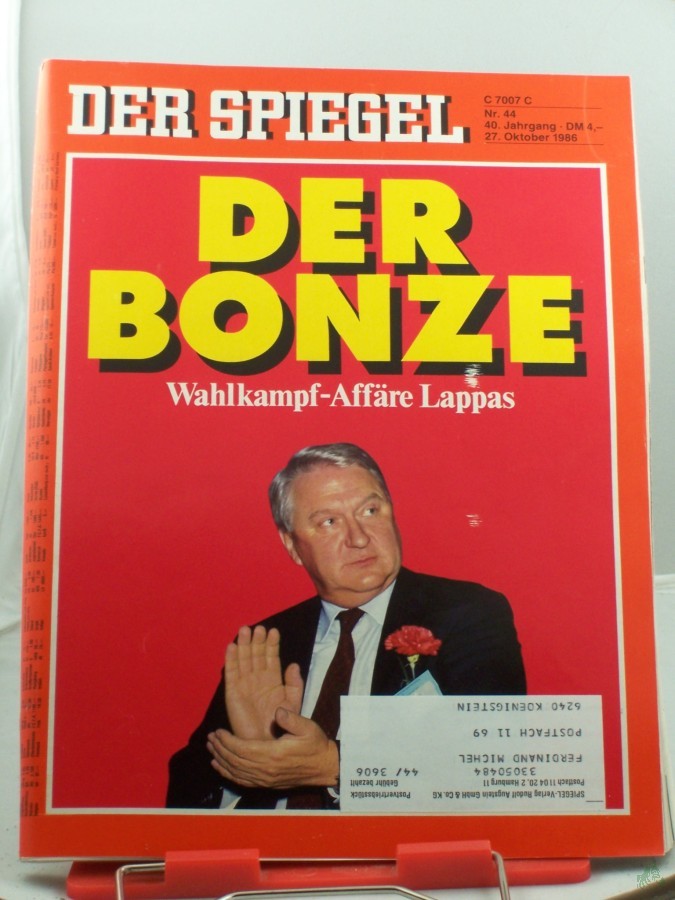 Artikelbild 1 des Artikels “44/1986, 27. Oktober, Der Bonze “