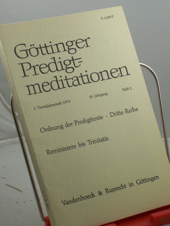 Artikelbild 1 des Artikels “Ordnung der Predigttexte, Dritte Reihe, Reminiszere bis Trinitatis, Heft 2, 1975 “