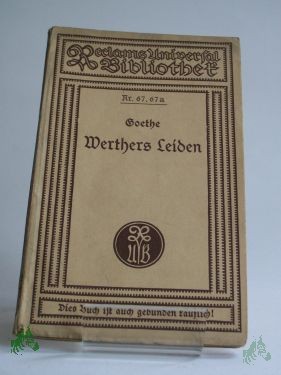 Artikelbild 1 des Artikels “Die Leiden des jungen Werthers / Von Wolfgang von Goethe “