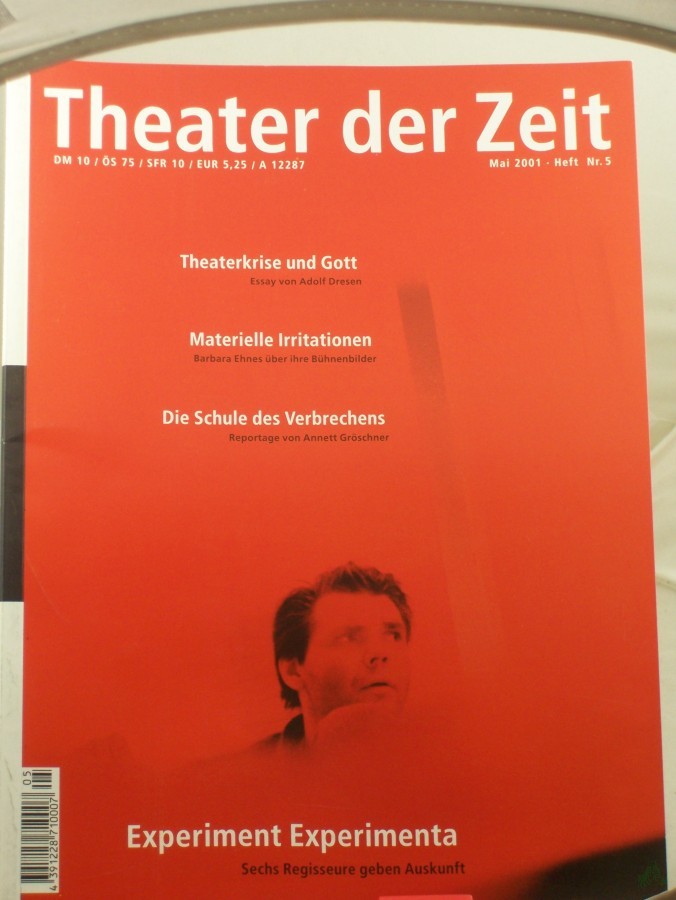 Product image 1 of the product “Heft 05/2001 Experiment Experimenta Sechs Regisseure geben Auskunft ”