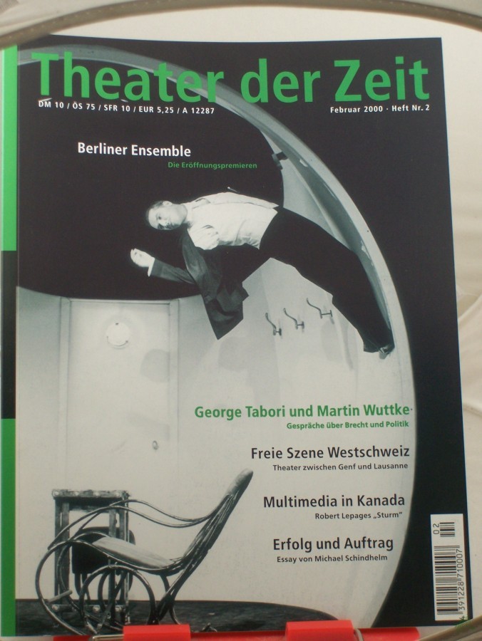 Product image 1 of the product “Heft 02/2000 George Tabori und Martin Wuttke Gespräche über Brecht und Politik ”