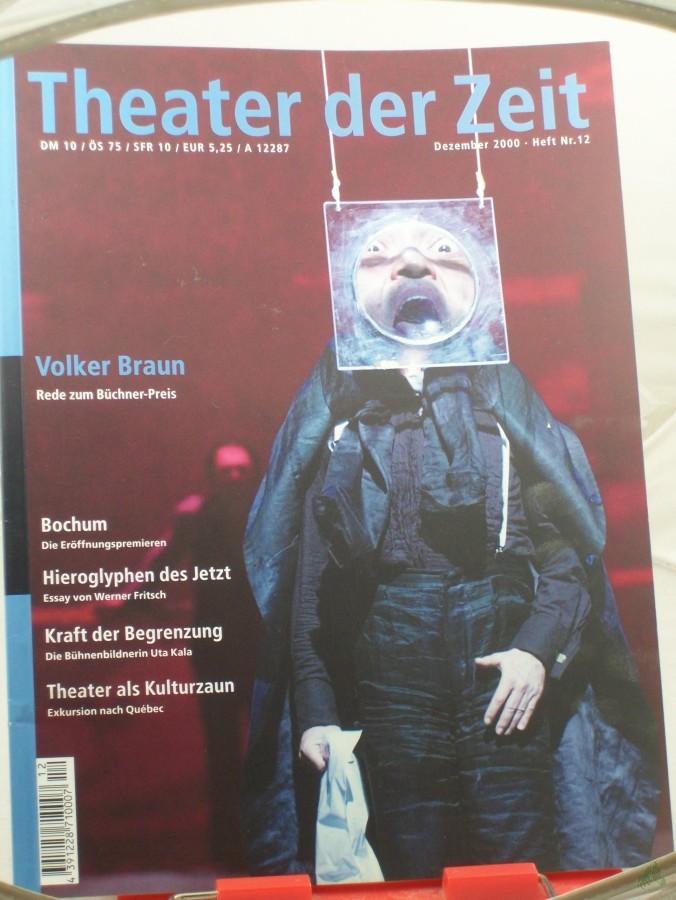Artikelbild 1 des Artikels “Heft 12/2000 Volker Braun Rede zum Büchner-Preis “