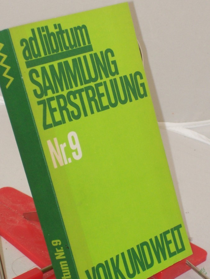 Artikelbild 1 des Artikels “ad libitum - Sammlung Zerstreuung Nr. 9 “