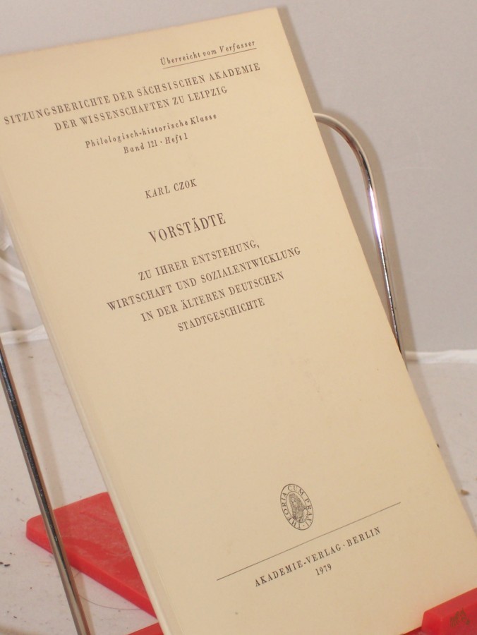 Artikelbild 1 des Artikels “Vorstädte : zu ihrer Entstehung, Wirtschaft u. Sozialentwicklung in d. älteren dt. Stadtgeschichte / Karl Czok “