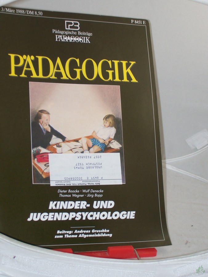 Artikelbild 1 des Artikels “3/1988, Kinder- und Jugendpsychologie “