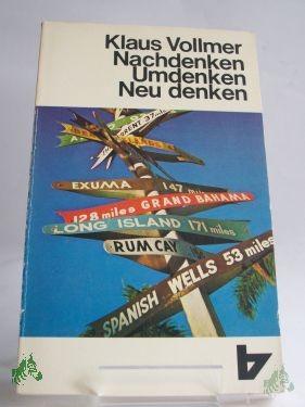Product image 1 of the product “Nachdenken, Umdenken, Neudenken / Klaus Vollmer ”