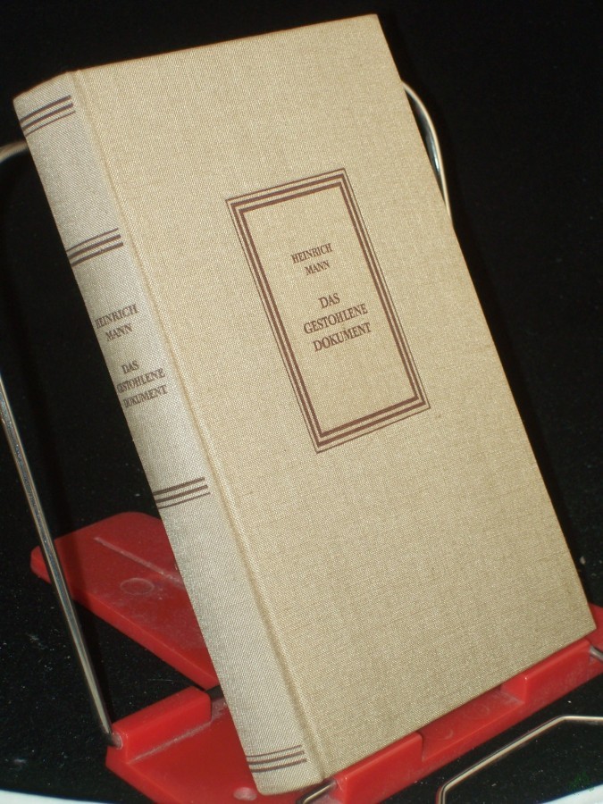 Artikelbild 1 des Artikels “Das gestohlene Dokument und andere Novellen / Heinrich Mann “