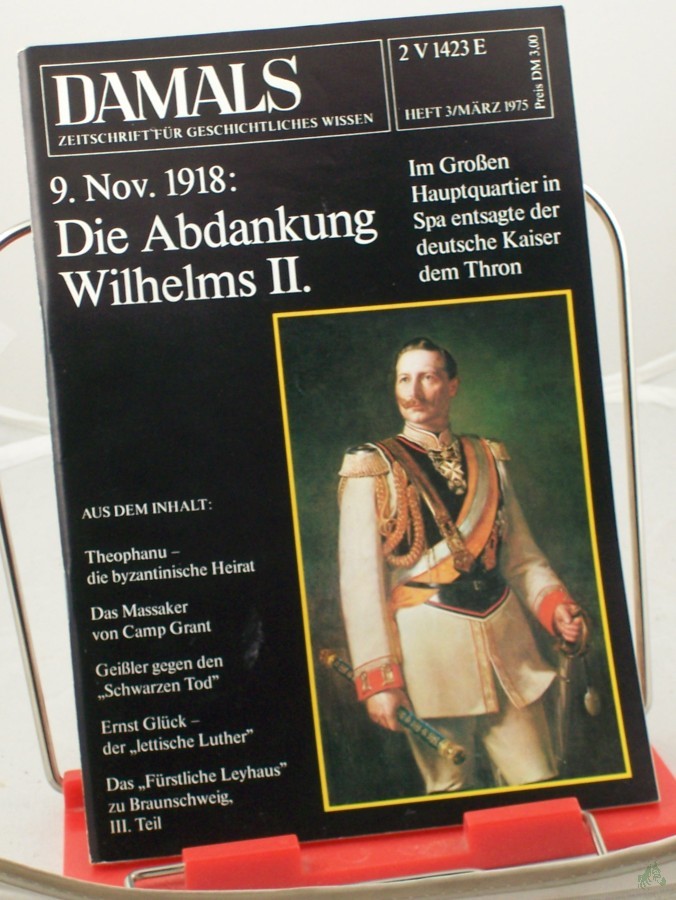 Artikelbild 1 des Artikels “3/1975, die Abdankung Wilhelms II “