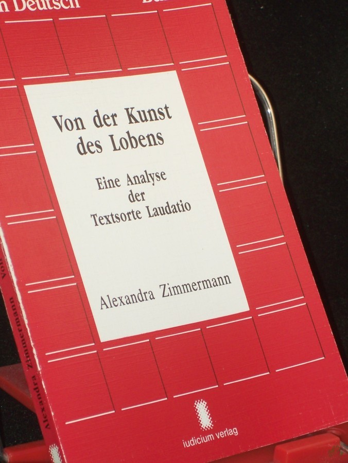 Artikelbild 1 des Artikels “Von der Kunst des Lobens : eine Analyse der Textsorte Laudatio / Alexandra Zimmermann “