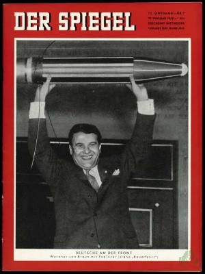 Product image 1 of the product “7/1958, DEUTSCHE AN DER FRONT; WERNHER VON BRAUN MIT EXPLORER ”
