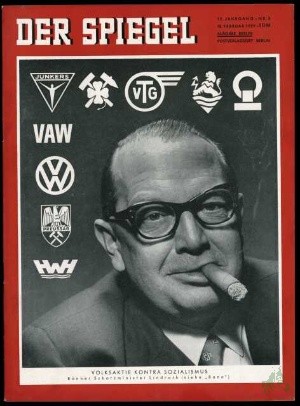 Artikelbild 1 des Artikels “8/1959, Volksaktie kontra Sozialismus, Bonner Schatzminister Lindrath “