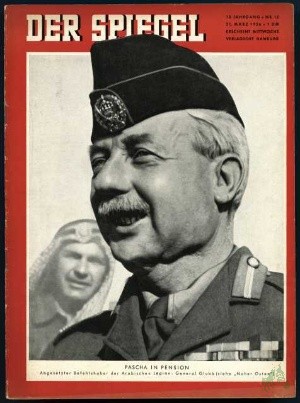 Artikelbild 1 des Artikels “12/1956, Pascha in Pension, abgesetzter Befehlshaber der arabischen Legion, General Glubb “