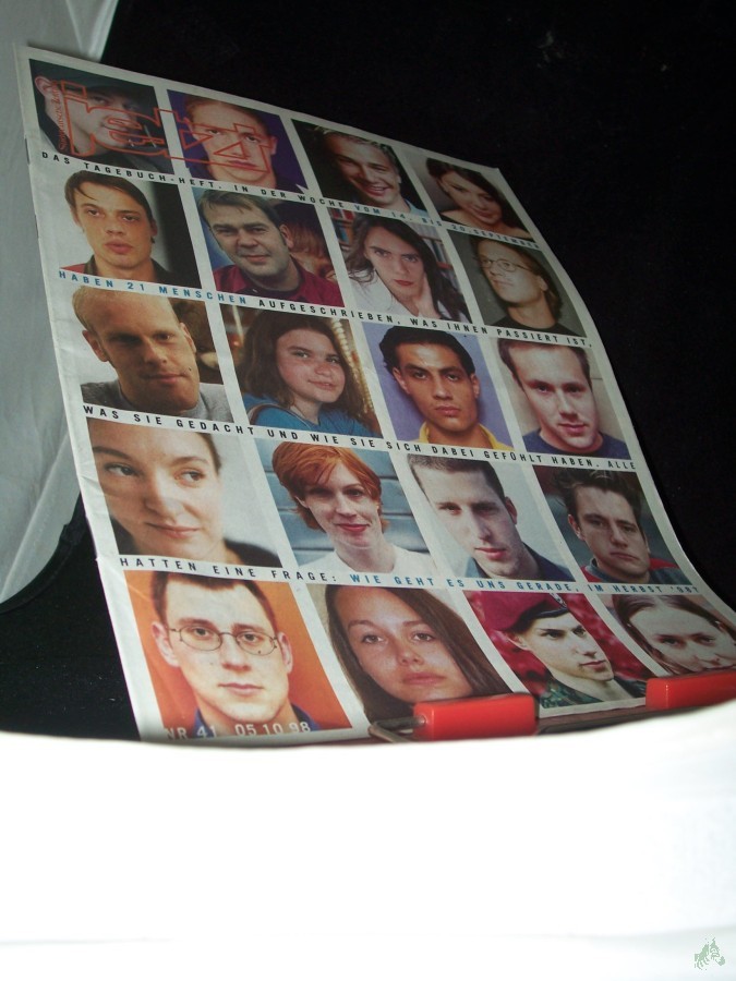 Artikelbild 1 des Artikels “Nr. 41/ 1998, Das Tagebuch Heft, 21Menschen haben aufgeschrieben was ihnen passiert, was sie gedacht und gefühlt haben, alle hatten eine Frage: Wie geht es uns gerade “