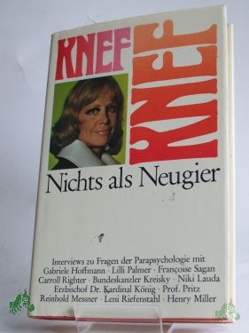 Artikelbild 1 des Artikels “Nichts als Neugier : Interviews zu Fragen d. Parapsychologie mit Gabriele Hoffmann... / Hildegard Knef “