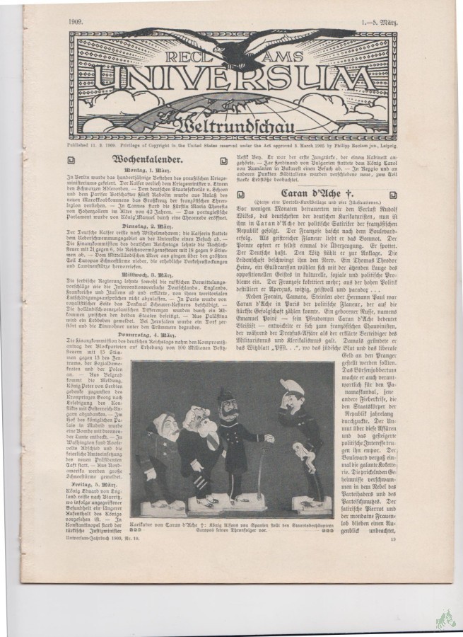 Artikelbild 1 des Artikels “1-5 März, 1909 “