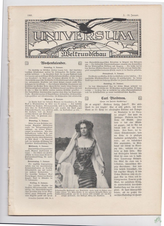 Artikelbild 1 des Artikels “3-10 Januar, 1909, “