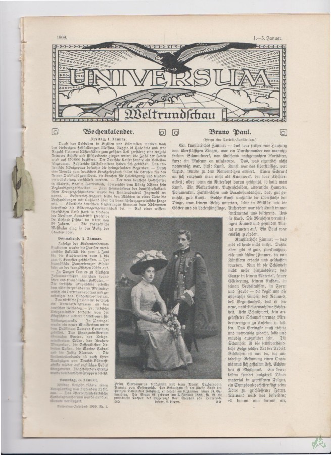 Artikelbild 1 des Artikels “1-3 Januar, 1909 “