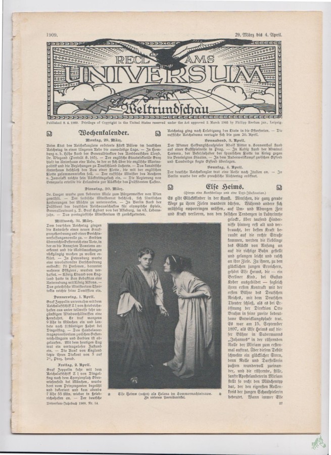 Artikelbild 1 des Artikels “29-4 April 1909 “