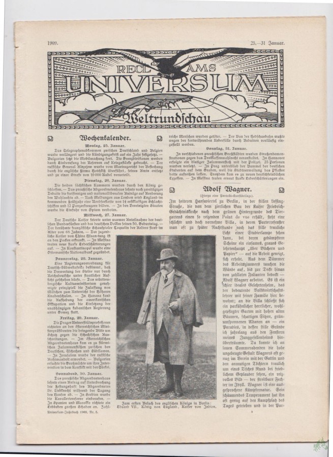 Artikelbild 1 des Artikels “25-31 Januar 1909 “