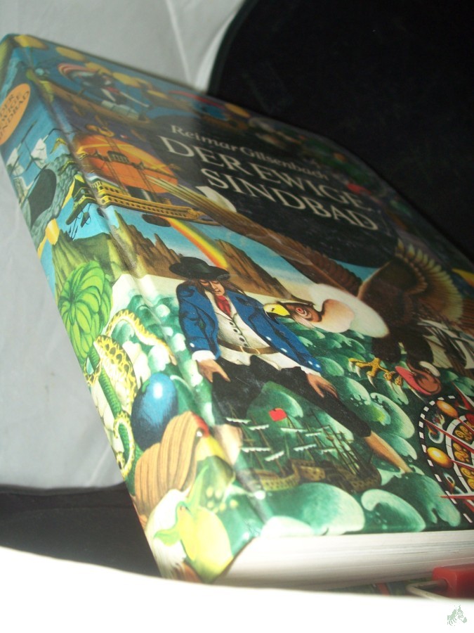 Artikelbild 1 des Artikels “Der ewige Sindbad : merkwürdige Historie phantast. Reisen zu Lande, zur See u. ins All / von Reimar Gilsenbach. Mit Graphiken von Rainer Sacher u. vielen anderen Bildern aus alter u. neuer Zeit “