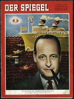 Artikelbild 1 des Artikels “51/1957, Zu Wasser zu Lande und in der Luft, Konzernherr Oetker “