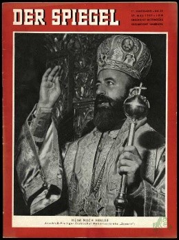Artikelbild 1 des Artikels “22/1957, Heim nach Hellas, Anschluß Prediger Erzbischof Makarios “