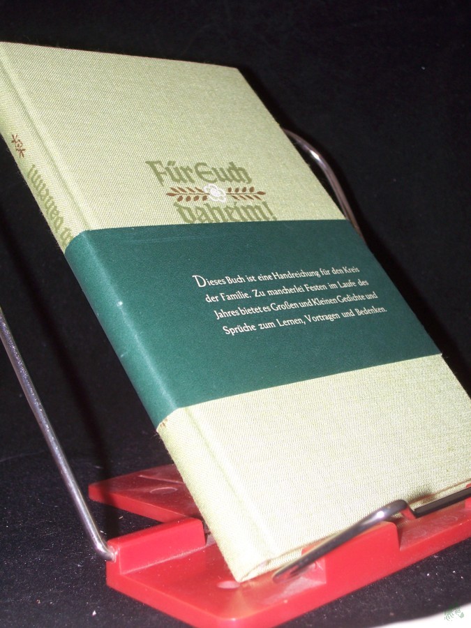 Product image 1 of the product “Für euch daheim : Gedichte, Verse, Reime u. Sprüche / Ges.: Johannes Cramer. [Ill.: F. Stein] ”