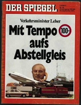 Artikelbild 1 des Artikels “39/1971, Mit Tempo aufs Abstellgleis “