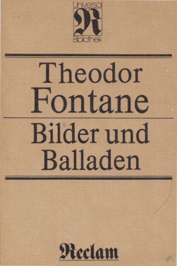 Artikelbild 1 des Artikels “Bilder und Balladen / Theodor Fontane. [Hrsg. von Werner Feudel] “